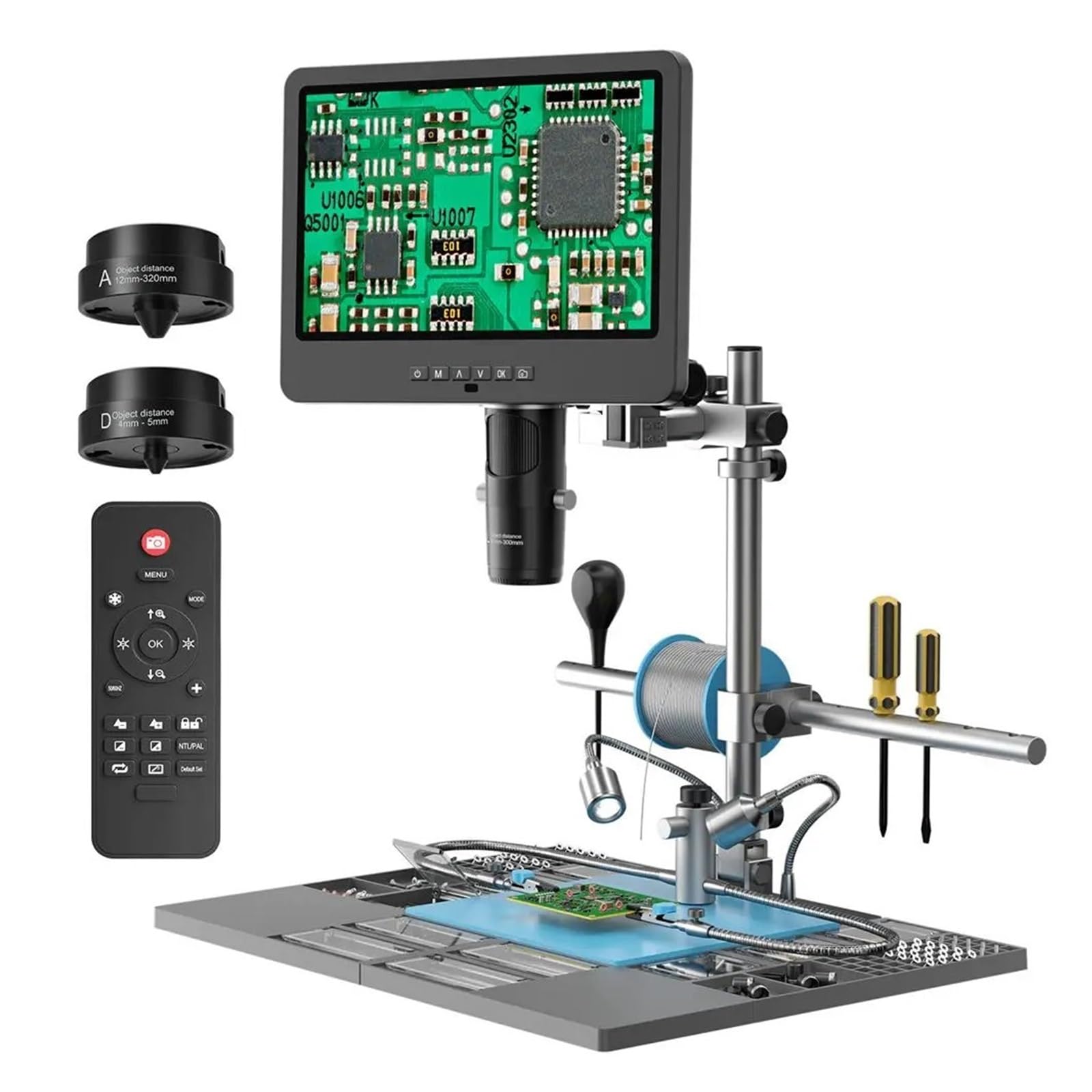Microscopio Digital Trinocular 2000X 10,1 ''2160P HDMI For Soldadura PCB/SMD For Reparación De Relojes Teléfono NíTido Y Preciso