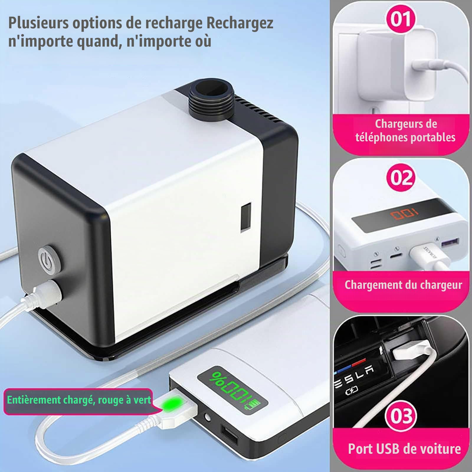 Camping Douche,éLectrique Chauffant Douche Portable Rechargeable USB Peut êTre Baigné 1h Pompe De Douche TempéRature Intelligente, pour La Plage, Le Jardin Le Dehors