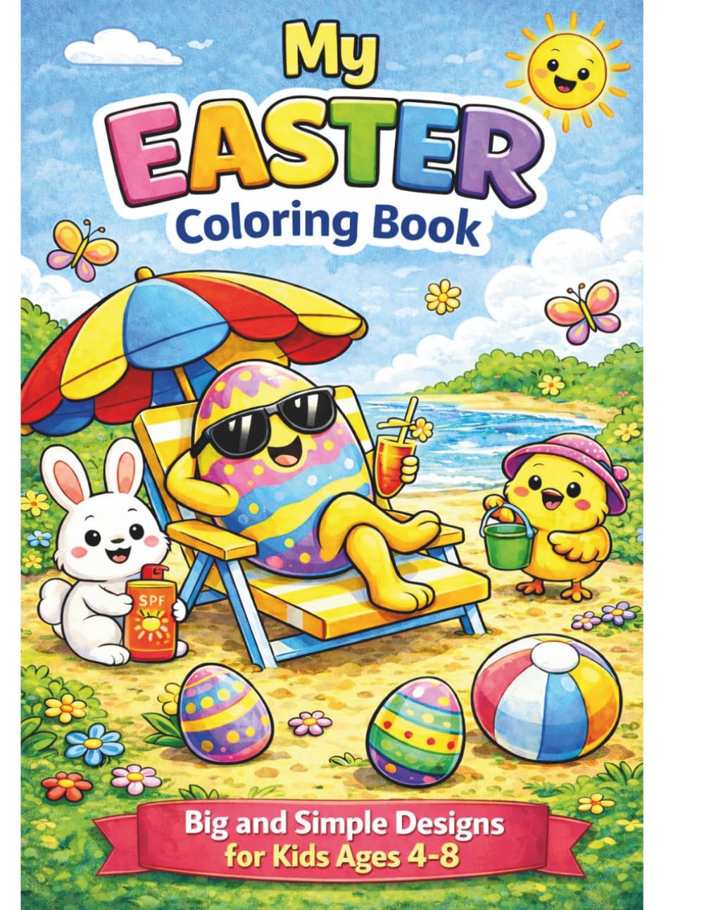 My Easter Coloring Book for Kids Ages 4-8: Fun and Easy Easter Coloring Pages for Kids | Cute Bunnies, Chicks and Easter Eggs | Perfect Holiday Activity Book
