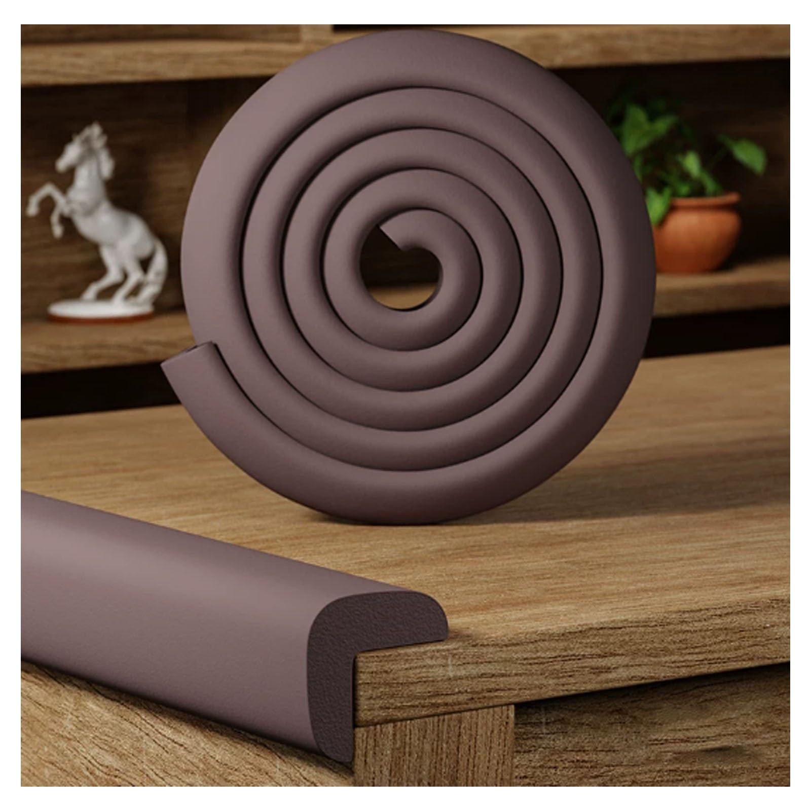 YPIOUREN Foam Edge Protectors, Guards Proof Foam Padding, Foam Corner Guards, for Coffee Tables, Desks(Brown,500cm (196.9 in))