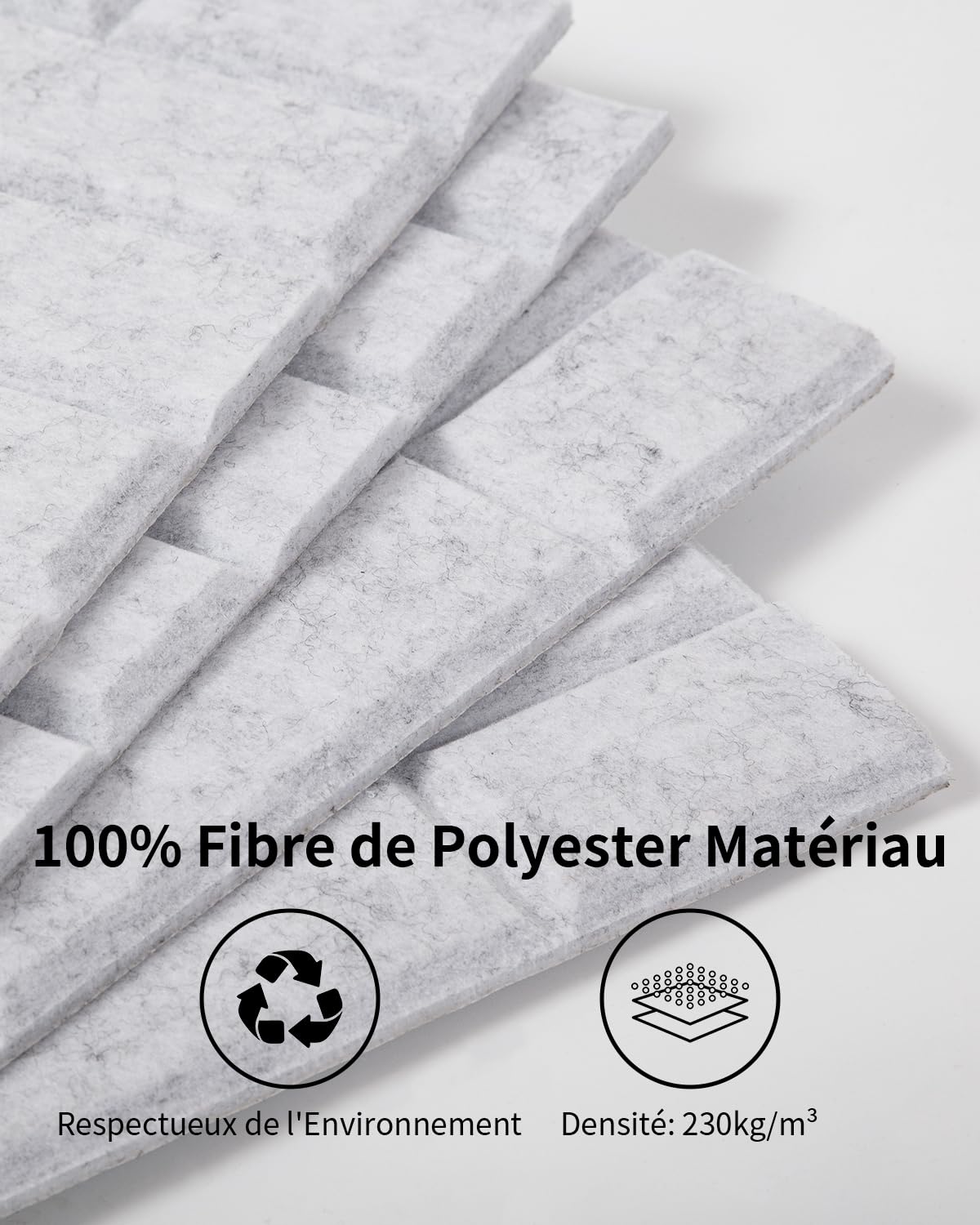 Panneaux Acoustiques Autocollants 24 Pièces 2,16㎡ Noir | Panneaux Acoustiques Muraux Traitement Acoustique et Décoration Mur pour Enregistrement Décoration Gaming Studio 30x30x0.9cm