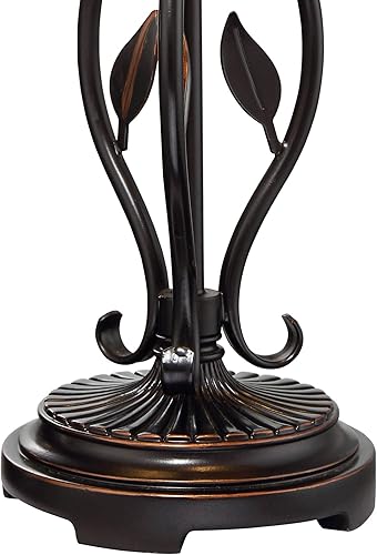 Miniatura 5 de Franklin Iron Works Feuille - Juego de 2 lámparas de mesa decorativas de 23 34 pulgadas de hoja alta y vid, estilo rústico, estilo casa de campo,