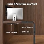 Yecaye 94in Cable Management Under Desk, 6X 15.7in Desk Cord Cable Organizer, J Channel Cable Raceway, Computer Wire Management, No Screw No Drill Desk Cable Tray for Office Home, Black, 6 Pack