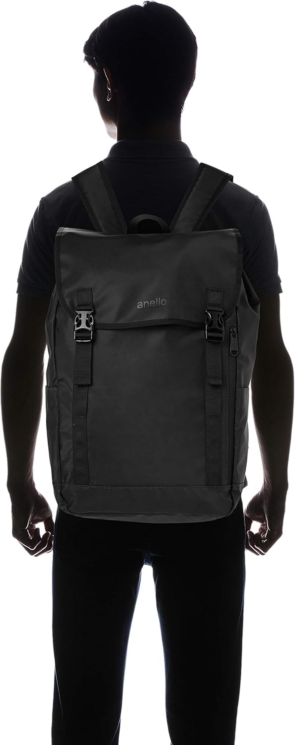 Anello NESS AT-C2542 Flap Backpack, Water Repellent, PC Storage, Large Capacity, black (black 19-3911tcx)