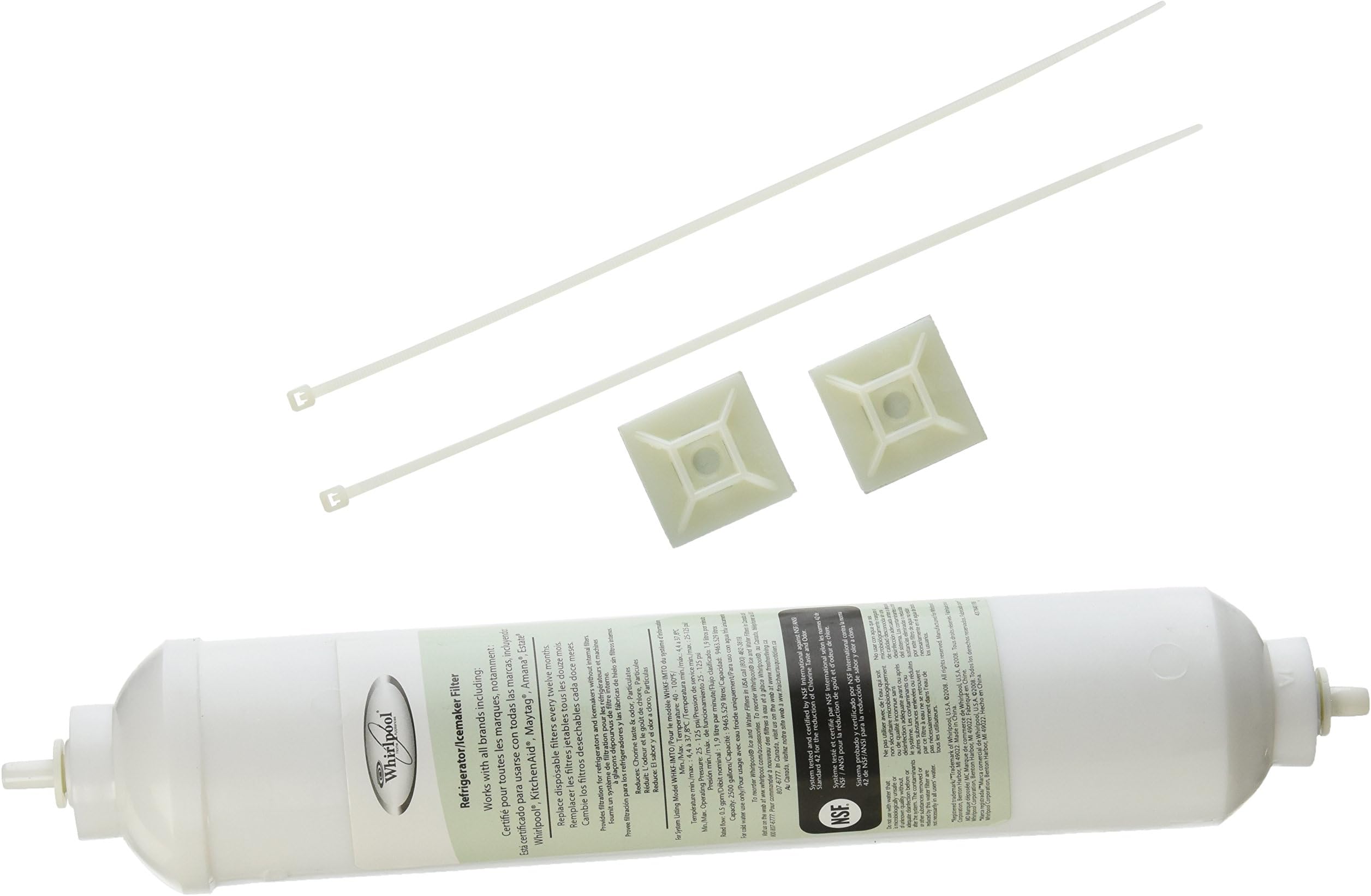 Whirlpool 4378411RB In-Line Refrigerator Ice and Water Filter