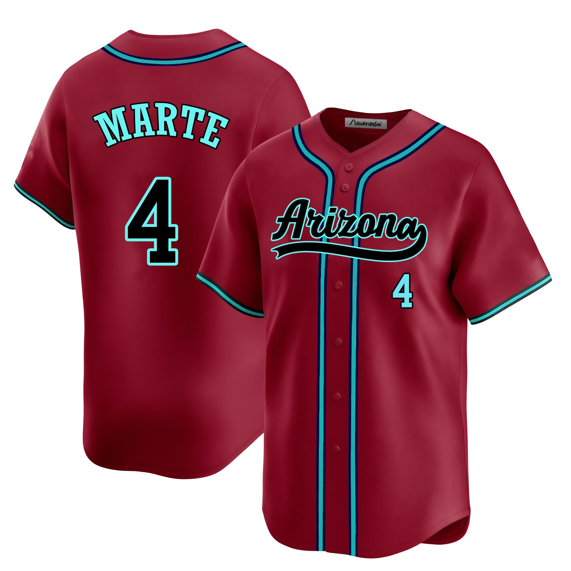 Arizona Baseball Stitched T-Shirt Jersey