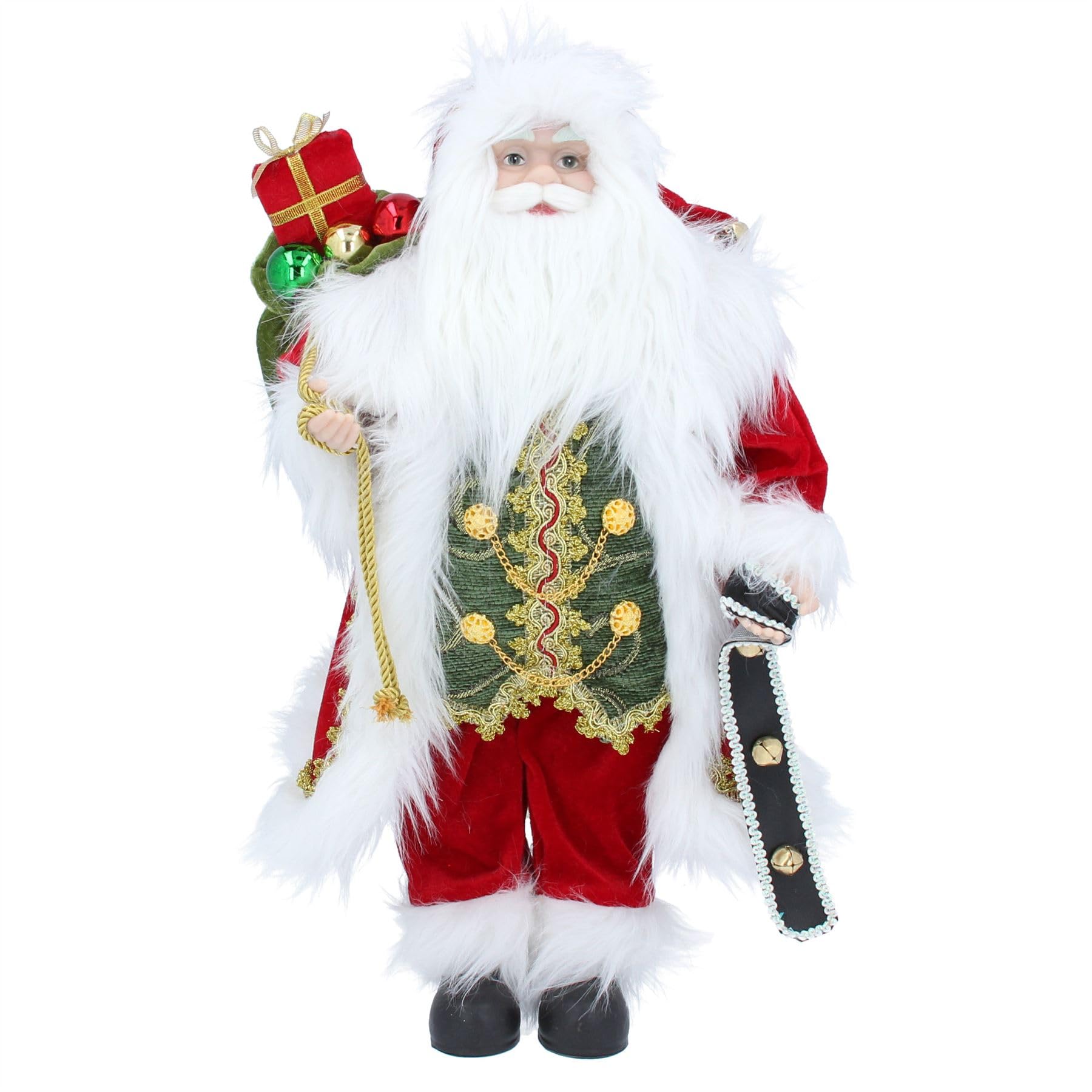 Carousel Home Standing Santa Claus Figure | Traditional Plush Santa Claus Statue | Large Father Christmas Ornament, Christmas Decoration Figurine - 50cm