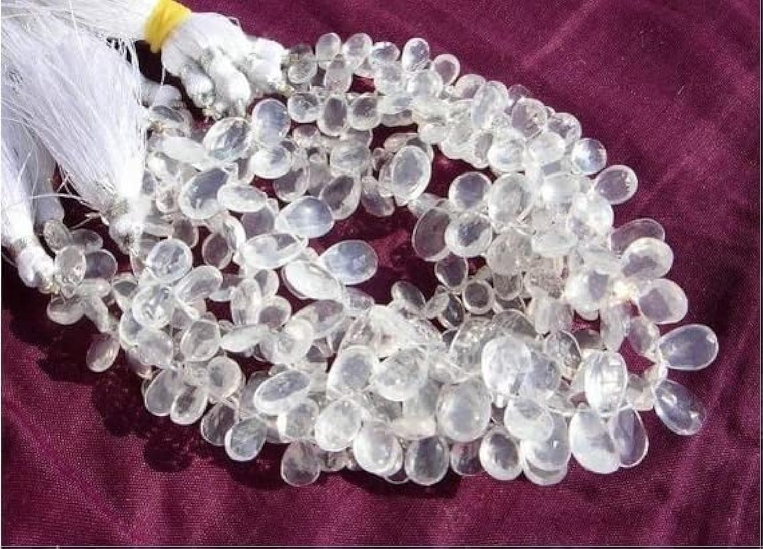 Perles briolettes poire en quartz glace pour créer vos bijoux d'été minimalistes