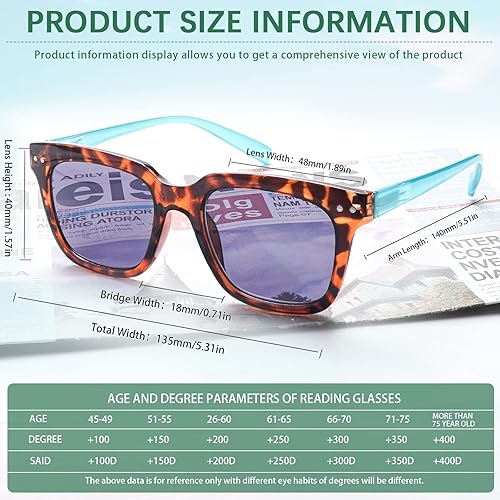 Miniatura 3 de Paquete de 3 lentes de sol progresivos de lectura multienfoque para mujeres y hombres, protección UV, parte superior multifocal, lectores solares