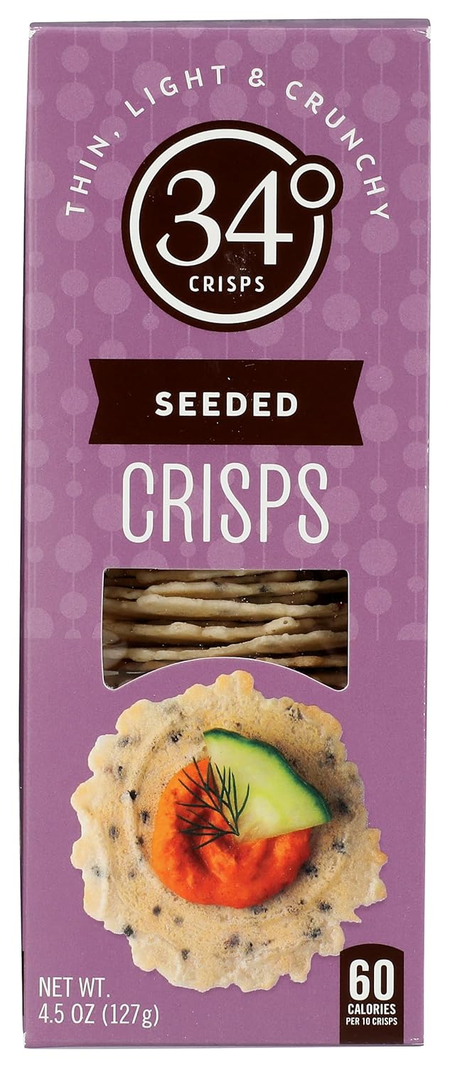 34 Degrees Chili Flake & Olive Oil Crisps, 4.5 OZ (Pack of 4)