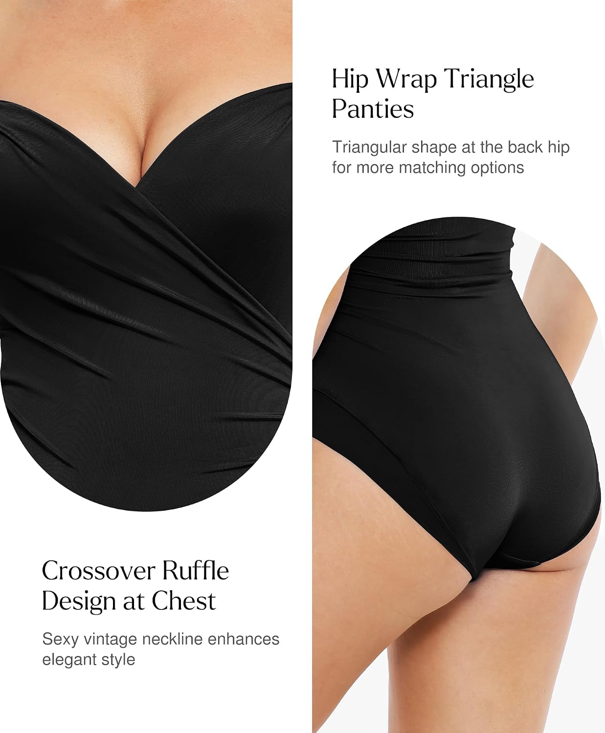 Popilush Shapewear Bodysuits for Women - Corset Tank Tops with Built in Bras Sleeveless Ruched Cute Going Out Outfits