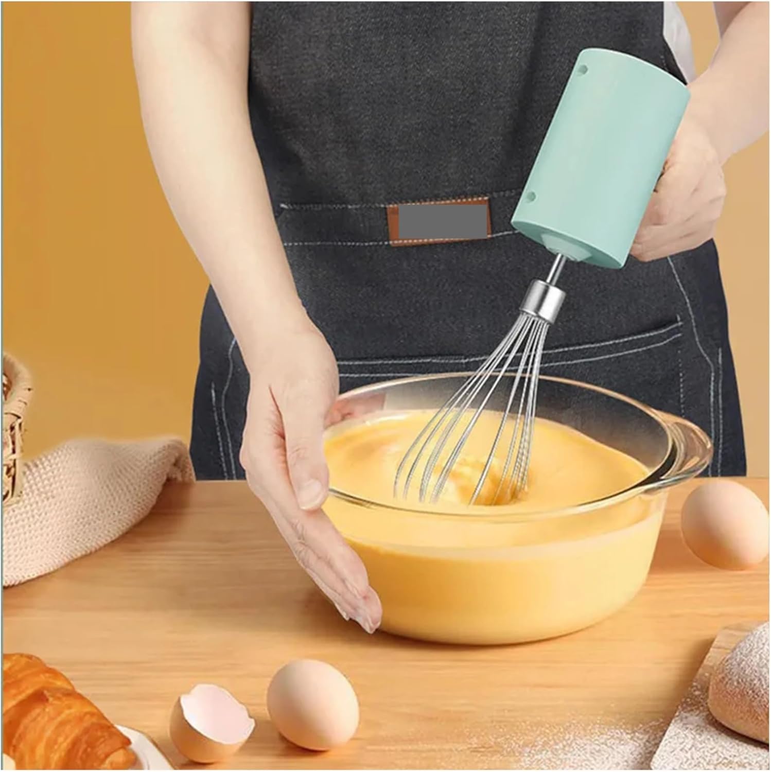 Fit for Wireless Electric Hand Mixer - 2-Speed Portable Egg Beater for Baking, Cake, Cream, and Dough - Essential Kitchen Tool(3)