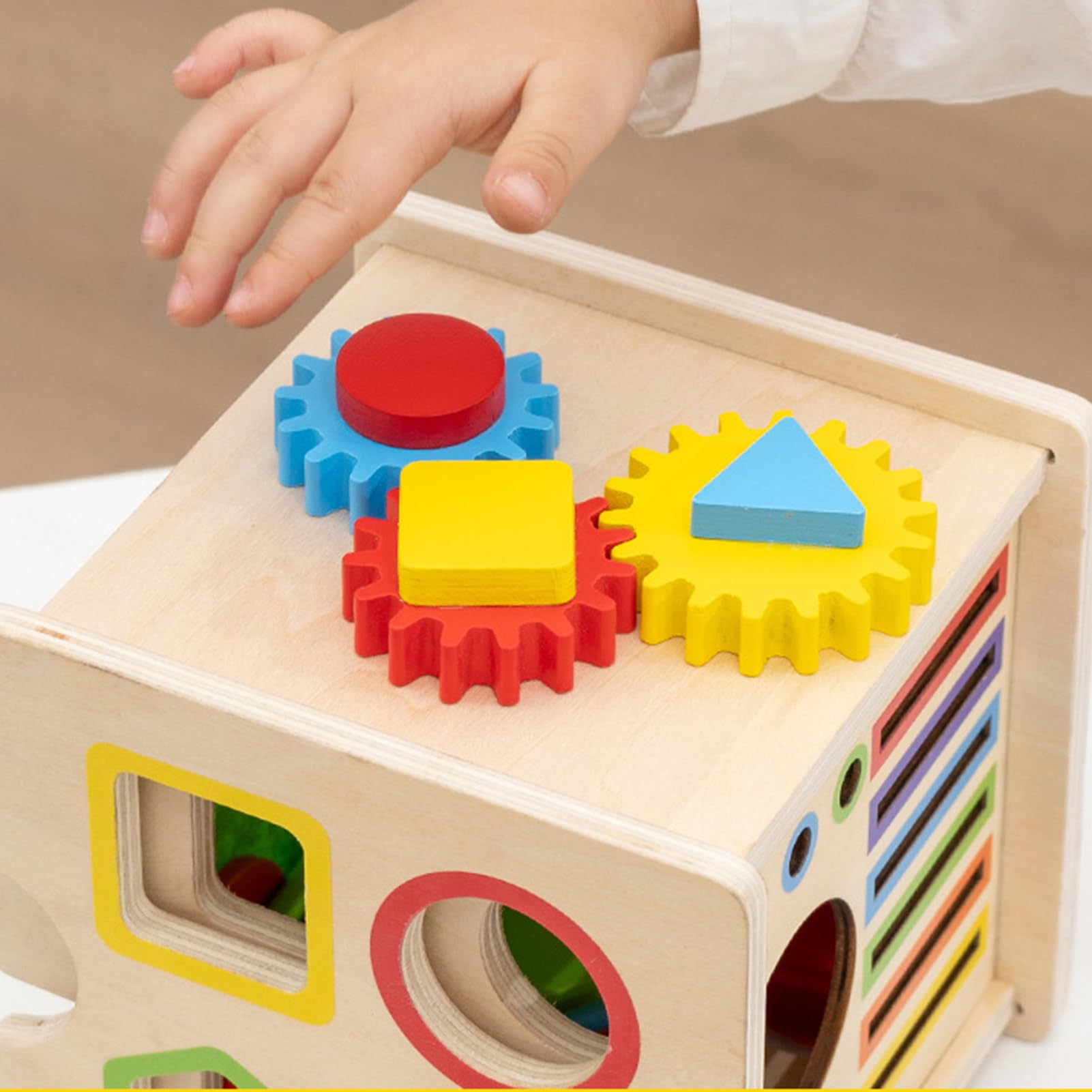 Cubo Di Attività Per Bambini 8 In 1 Educativo In Legno | Giocattolo a Forma di Cubo per Per Feste Asilo Scuola Casa Compleanno Ragazze Ragazzi Bambini 1-6 Anni