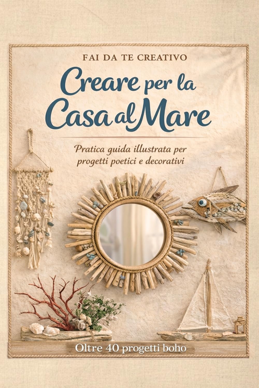 FAI DA TE CREATIVO - Creare per la Casa al Mare: Manuale di Interior Design Marino e Riciclo Creativo: Tecniche di Macramè, Mosaico, Tie-Dye, Batik e ... Illustrati per Arredare in Stile Boho Chic