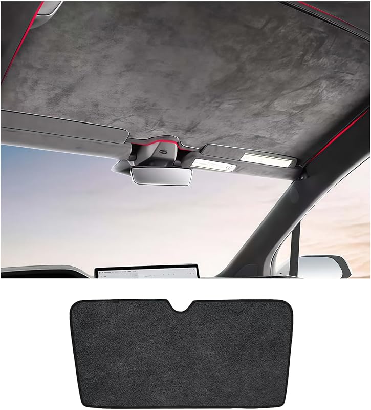 Para-sol de Teto Solar em Camurça Sintética para Tesla Model X 2022–2025 Egreat eg0105