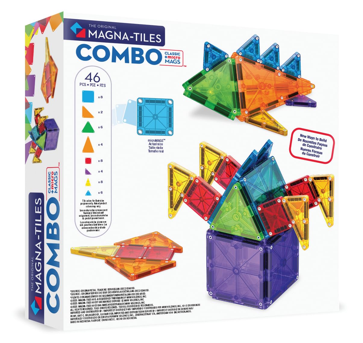 MAGNA-TILES MicroMAGS Combi zestaw 46-częściowy