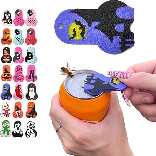 1Pc Soda Can Opener and Cover,Easy Soda Tab Opener with Stylish Drink Protectors for Long Nails,Reusable Beverage Barricade for Camping,BBQ,Party Bat1