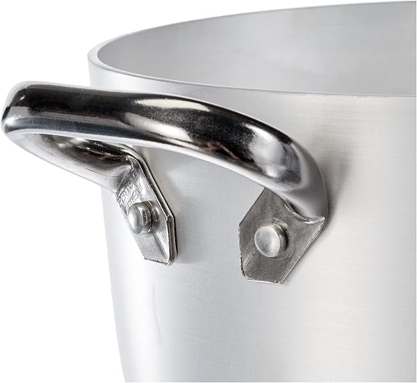 Pentole Agnelli ALMA10420 Casseruola Alta con Maniglie, Alluminio, Argento, 20 cm - 2