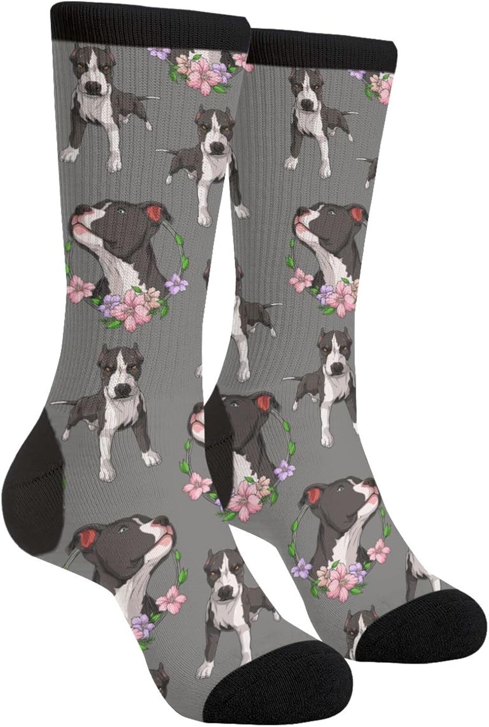 Funny Novelty Crazy Crew Tube Socks, Men'S Women'S Casual Dress Socks