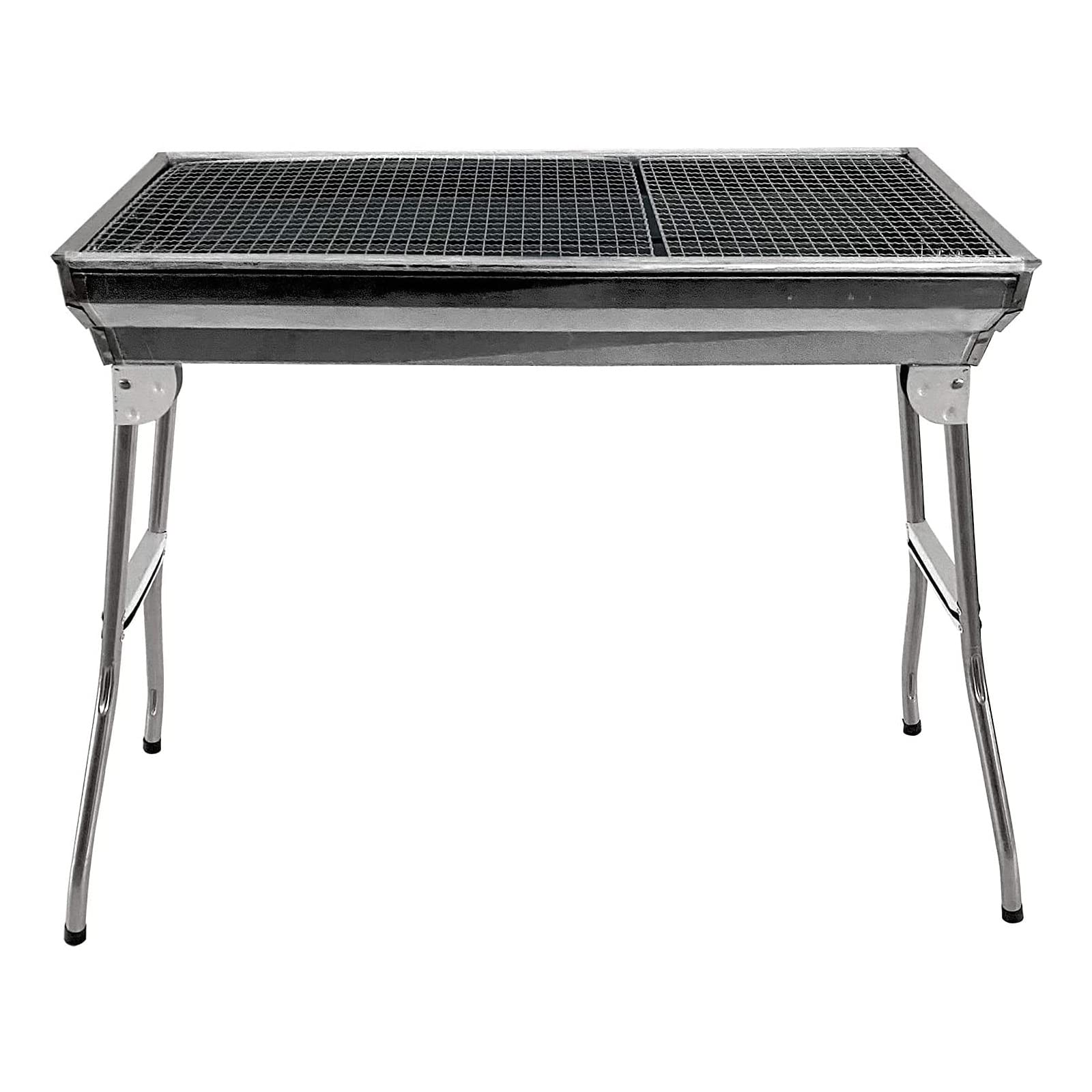 JIUYUEYA Barbacoa de carbón Grande con asa de Transporte - Parrilla Plegable de Acero Inoxidable for Barbacoa, Patio Exterior, jardín,calefacción, ahumador,para cocinar,Comer, Asar a la Parrilla