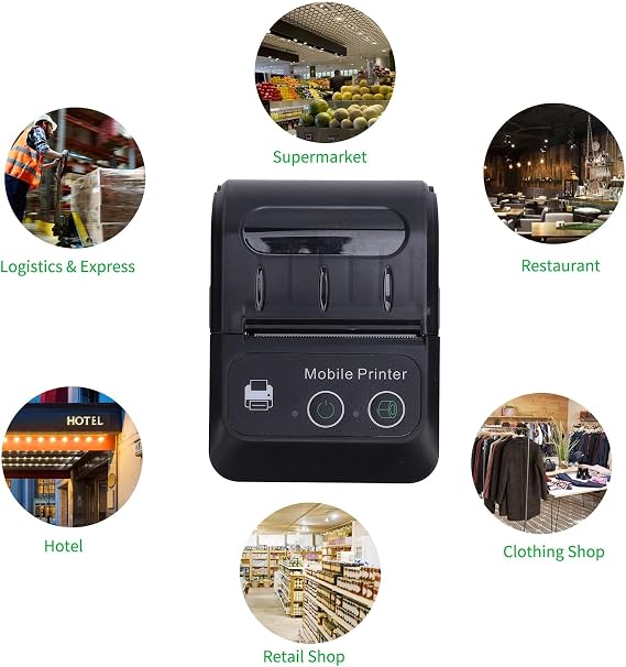 Jectse Bluetooth Thermal Receipt Printer, 58mm POS Printer, 50 to 80mm S Print Speed Thermal with USB Serial Ethernet, for Android, for Wins Systems