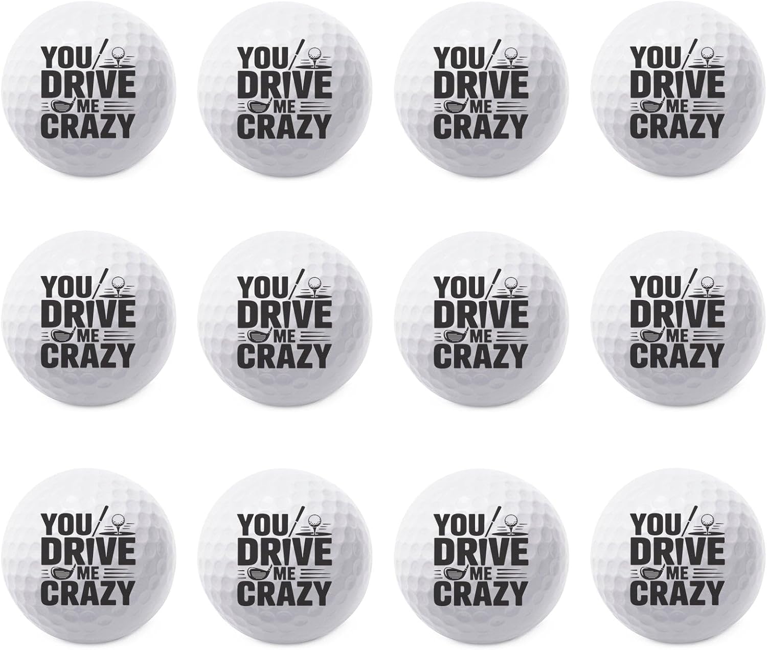 TeesAndTankYou You Drive My Crazy Golf Golf Ball - Novelty Gift for Men Golfers and Dad