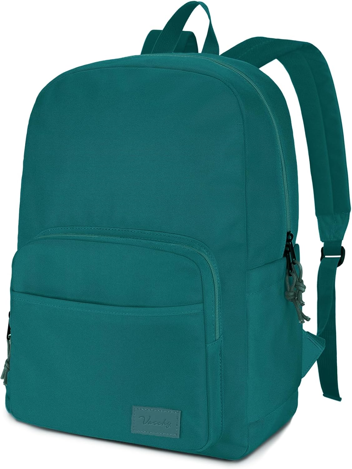 VASCHY School Backpacks, Lightweight Bookbag Schoolbag for Boys Girls Casual Basic Simple Daypack for Men Women Black