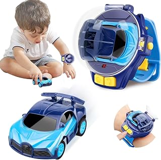 Shopnivo Wrist Watch Remote Control Car Toy for Kids, Rechargeable Mini RC Racing Vehicle with USB Cable, 2 Function Porta... Price In India