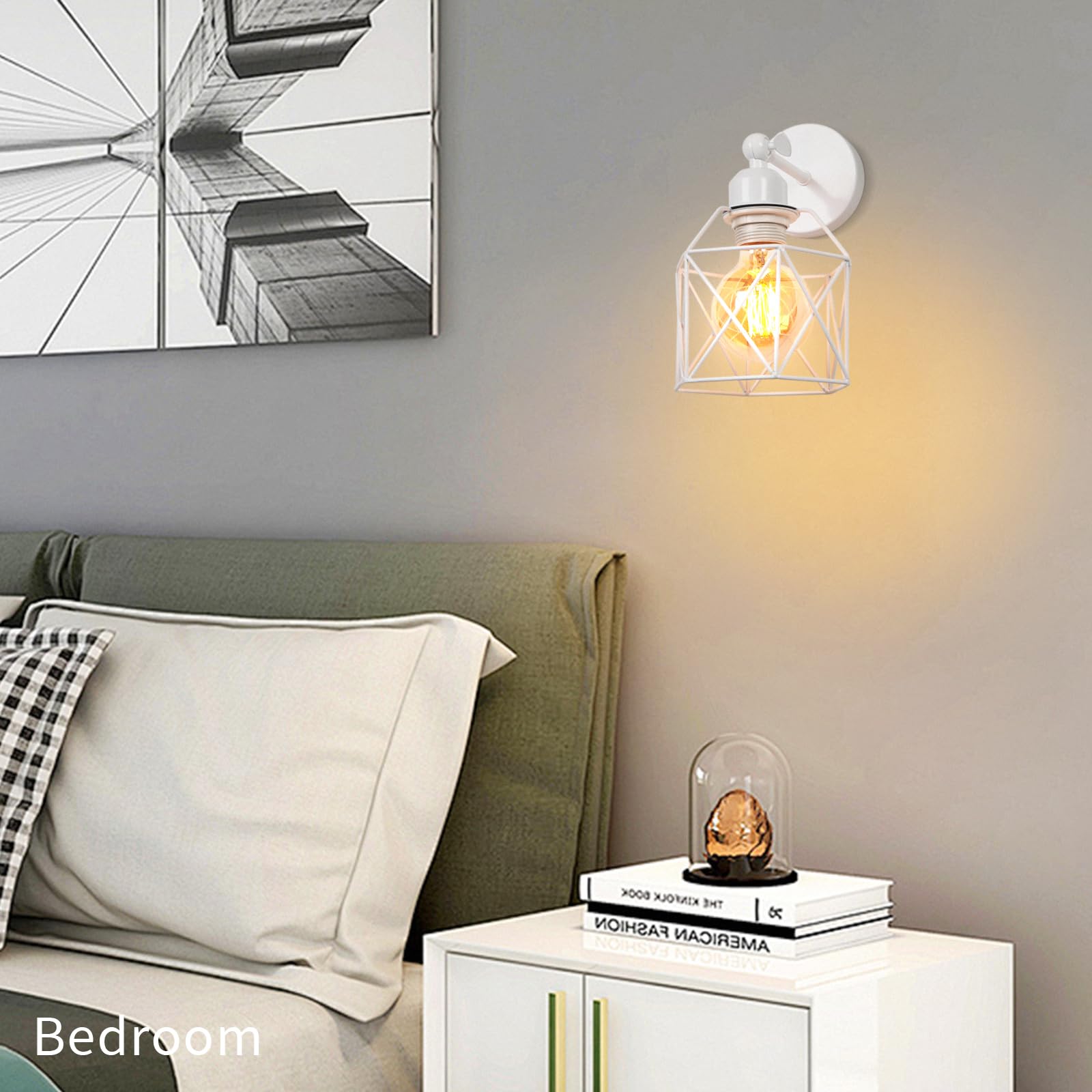 Lampada Da Parete Vintage In Legno E Metallo - E27, Regolabile, 60W Max, Per Interni - Foto 5