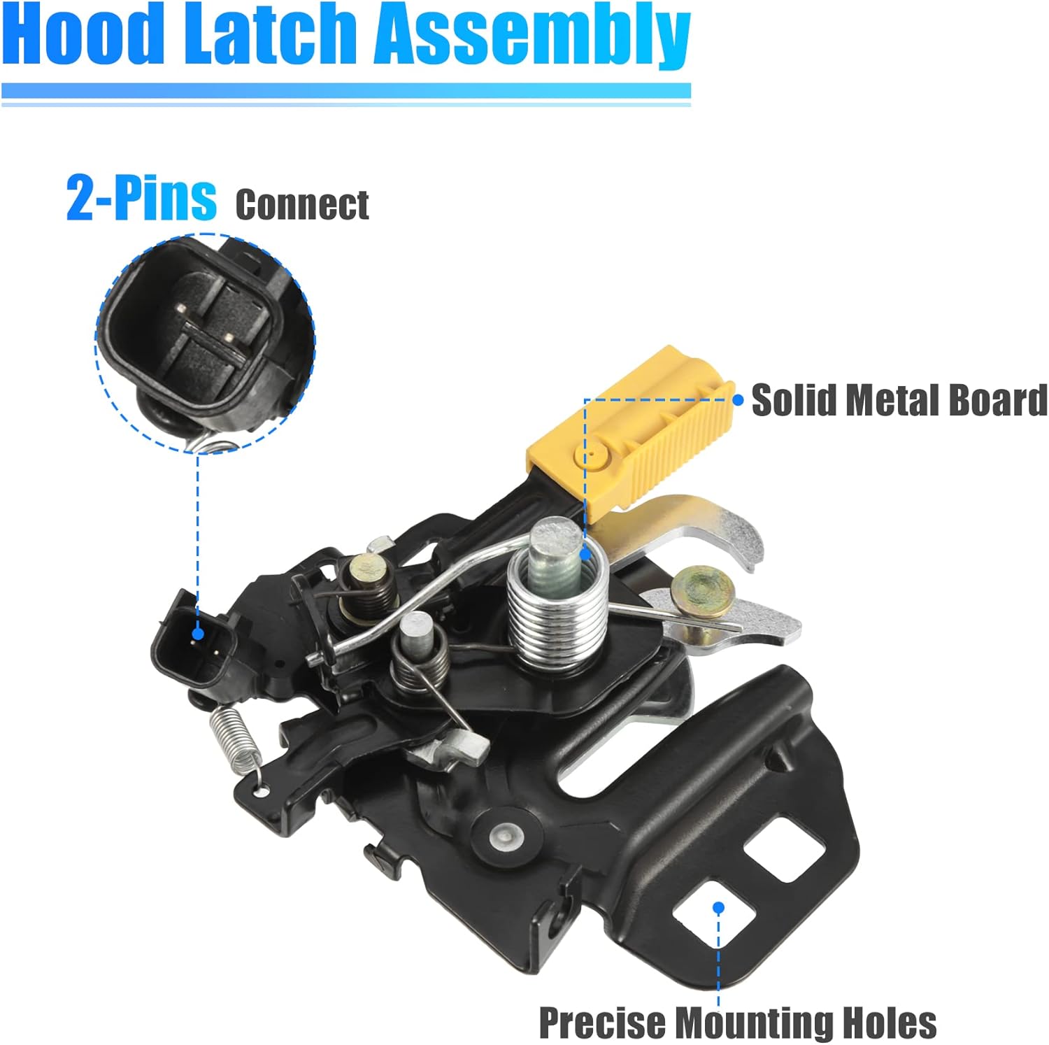 X AUTOHAUX Car Auto Front Left Hood Latch Lock Replacement DS7Z16701B for Ford Fusion 2013-2018 Black