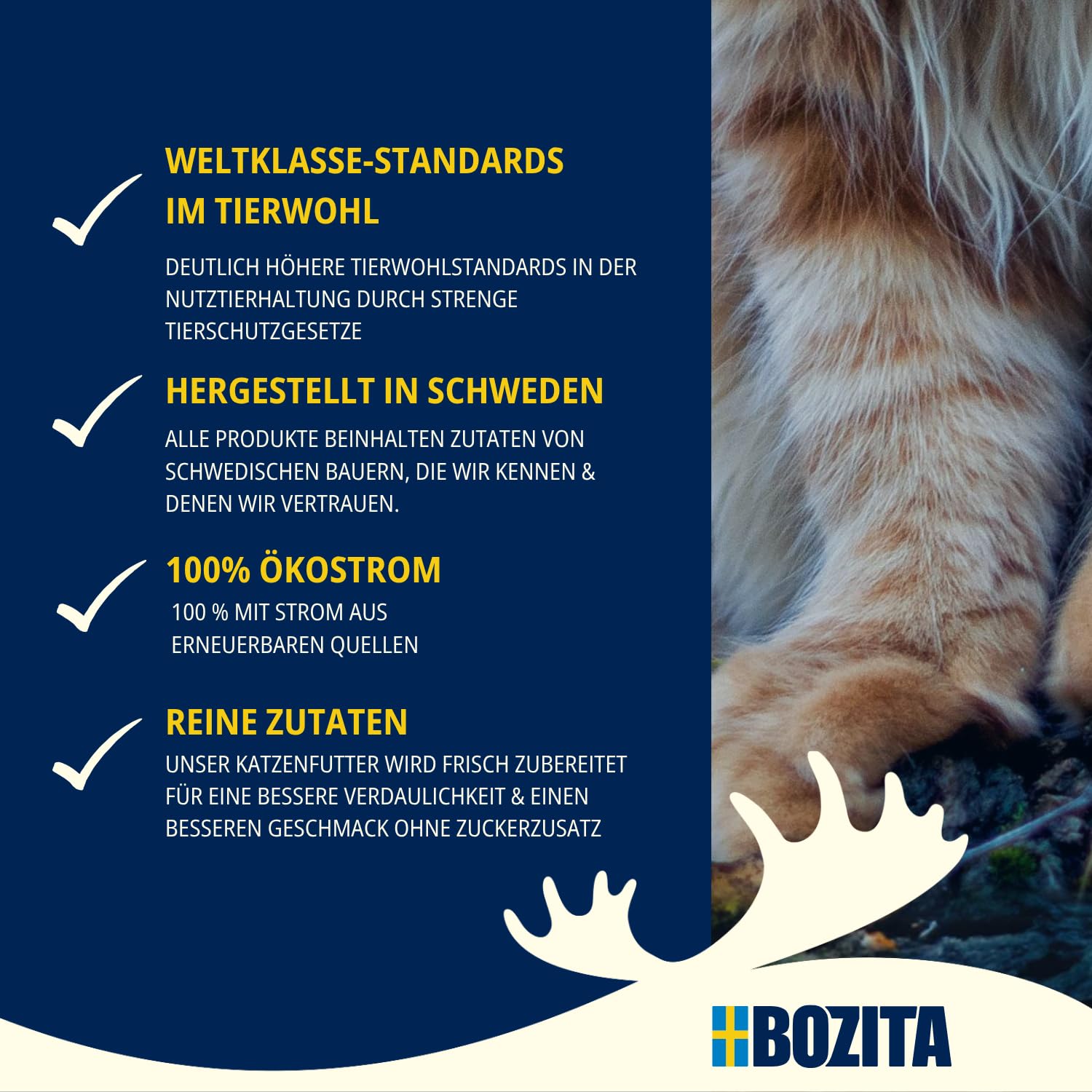 Bozita Nassfutter Megabox - Häppchen in Sauce mit Huhn, Lachs & Hering – 48x85 g Portionsbeutel getreidefreies Futter – Katzennassfutter Mixpack mit hohem Fleischanteil für gesunde Ernährung