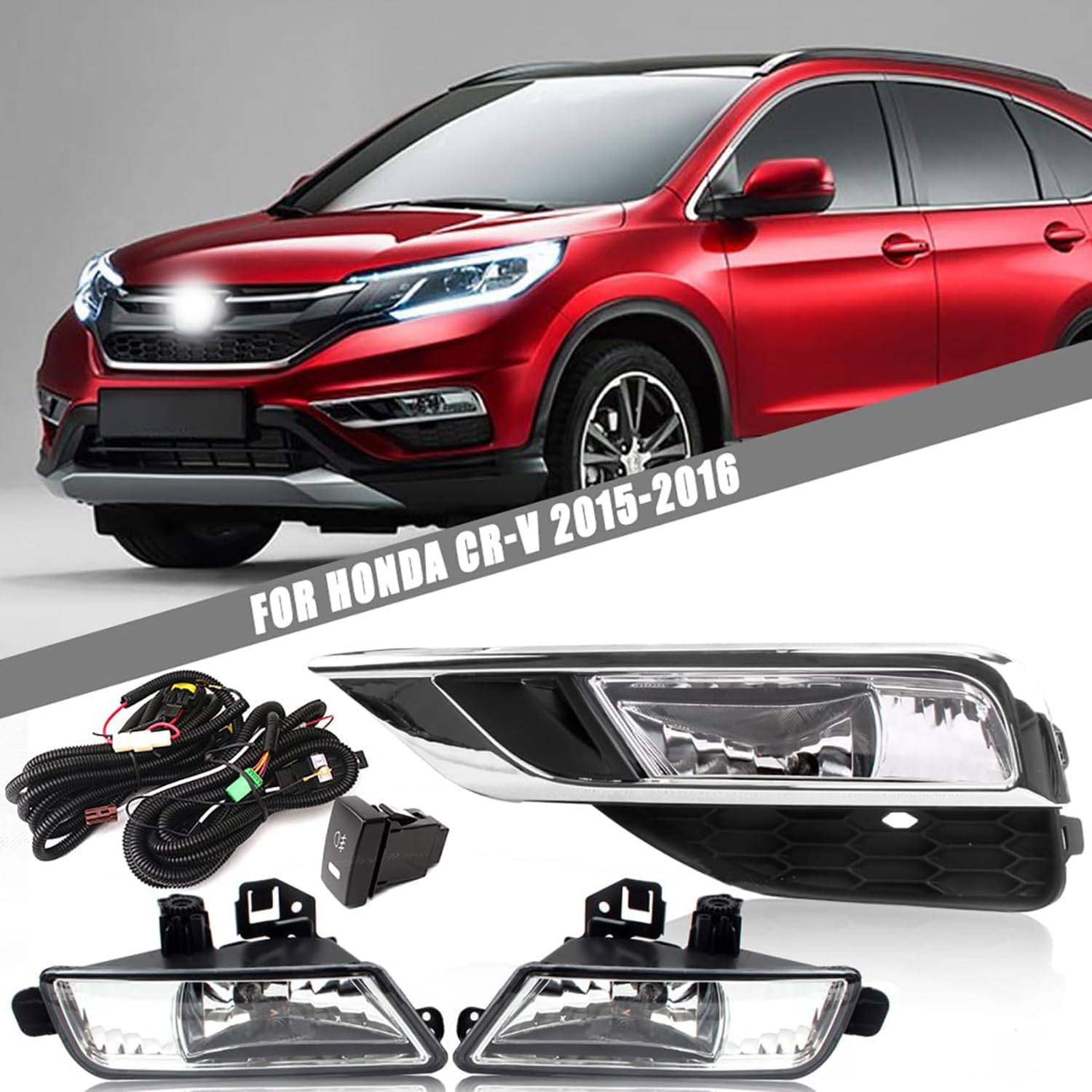Auto-Nebel-Licht Für 2015 2016 Honda CRV CRV Nebelscheinwerfer Autolampen Mit Wiring Kit Und Schaltern