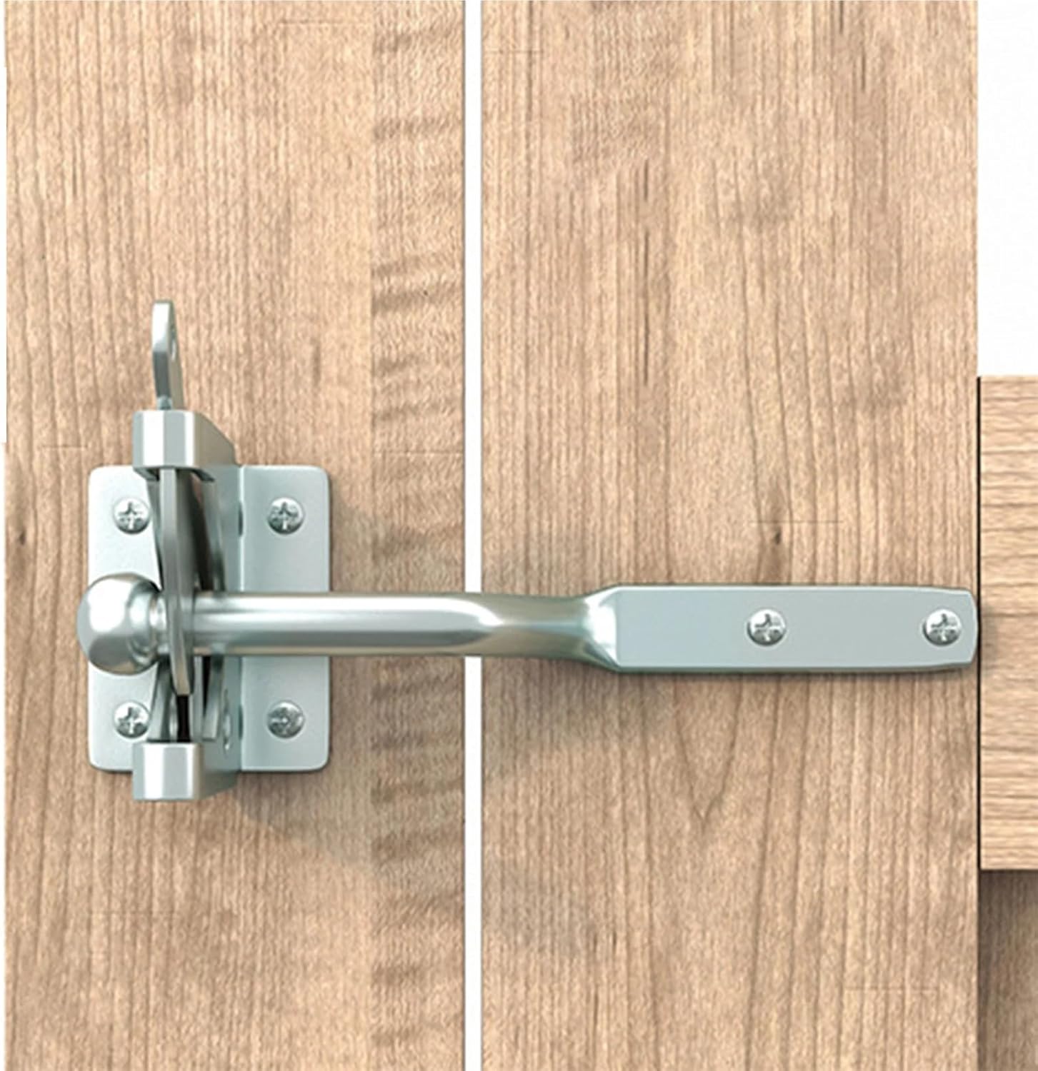 Steel Self-Locking Gate Latch, Rustic Fence Hardware for Garden, Pasture and Outdoor Wood Fences