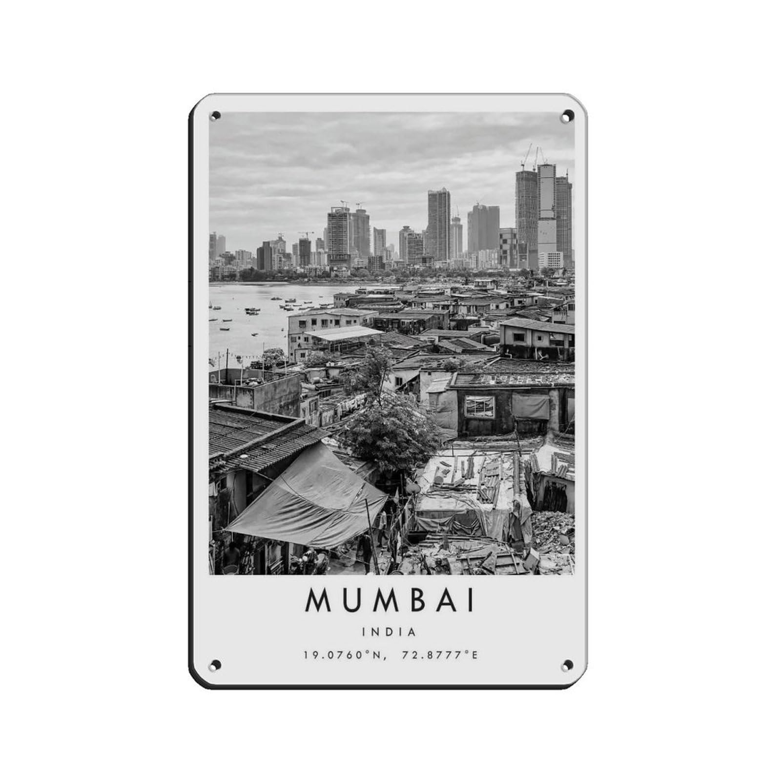 Mumbai Travel, India Poster（30） Tin Sign Vintage Metal Pub Club Cafe Bar Home Wall Art Decoration Poster Retro 8x12inch(20x30cm)