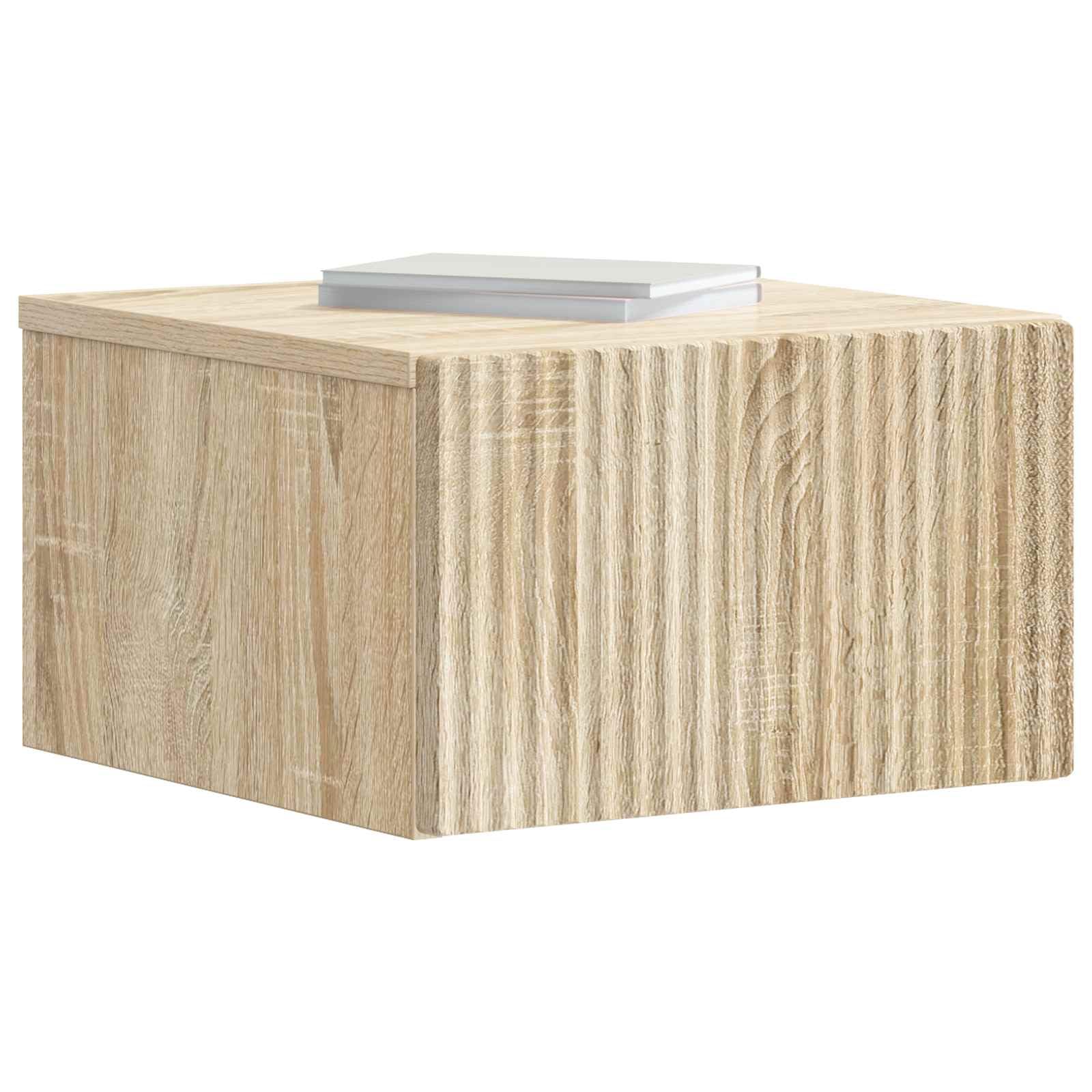 Armoire de chevet suspendue avec tiroir Sonoma chêne 33 x 34,5 x 20 cm, montage mural en bois, économise de l'espace dans la chambre ou le salon, design vintage élégant.
