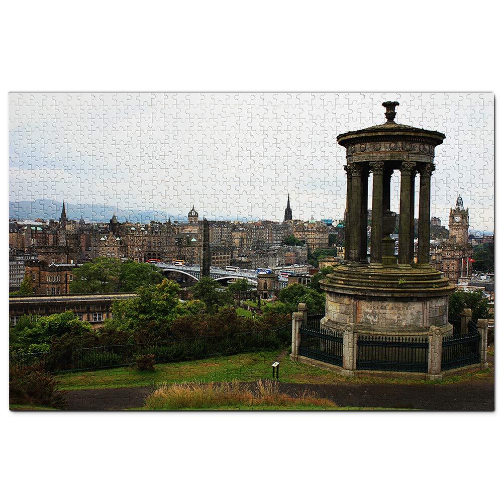 Puzzle De 1000 Piezas De Edimburgo Al Atardecer | 50x70 Cm Con Zonificación Trasera | Regalo Desafiante Para Adultos