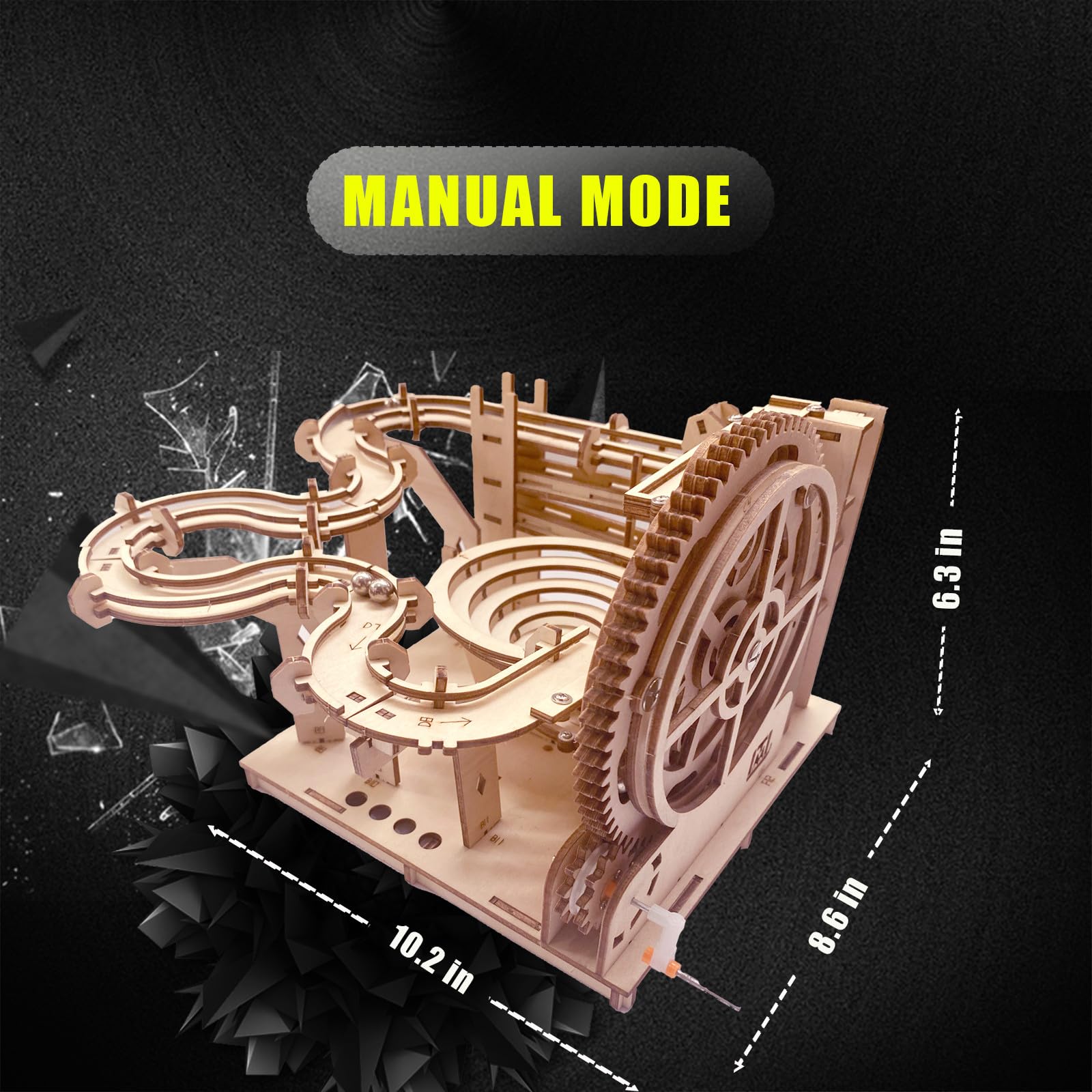 3D Puzzle Wooden Marble Run for Adults IQIETOY DIY Mechanical Puzzle Assembly Wood Crafts to Build Wood Model Kit for Age 14+Years Old - Image 2