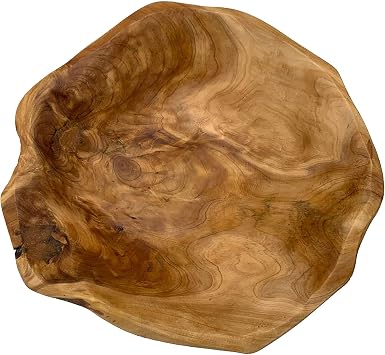 Creative Wood Bowl - Root Carved Handmade Natural Real Wood Candy Serving Bowl 10"-12"