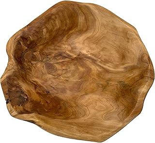Creative Wood Bowl - Root Carved Handmade Natural Real Wood Candy Serving Bowl 10"-12"
