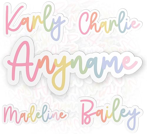 Miniatura 10 de Calcomanía personalizada con el nombre de la barra B, calcomanías de nombre personalizadas de los años 90, bonita estética troquelada, calcomanía