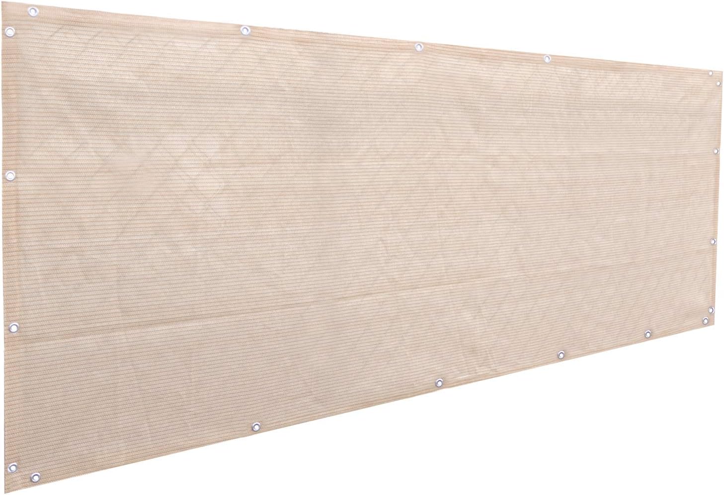 Alion Home© Elegant Privacy Screen for Backyard Deck, Patio, Balcony, Fence, Pool, Porch, Railing. Banha Beige (3' x 10')