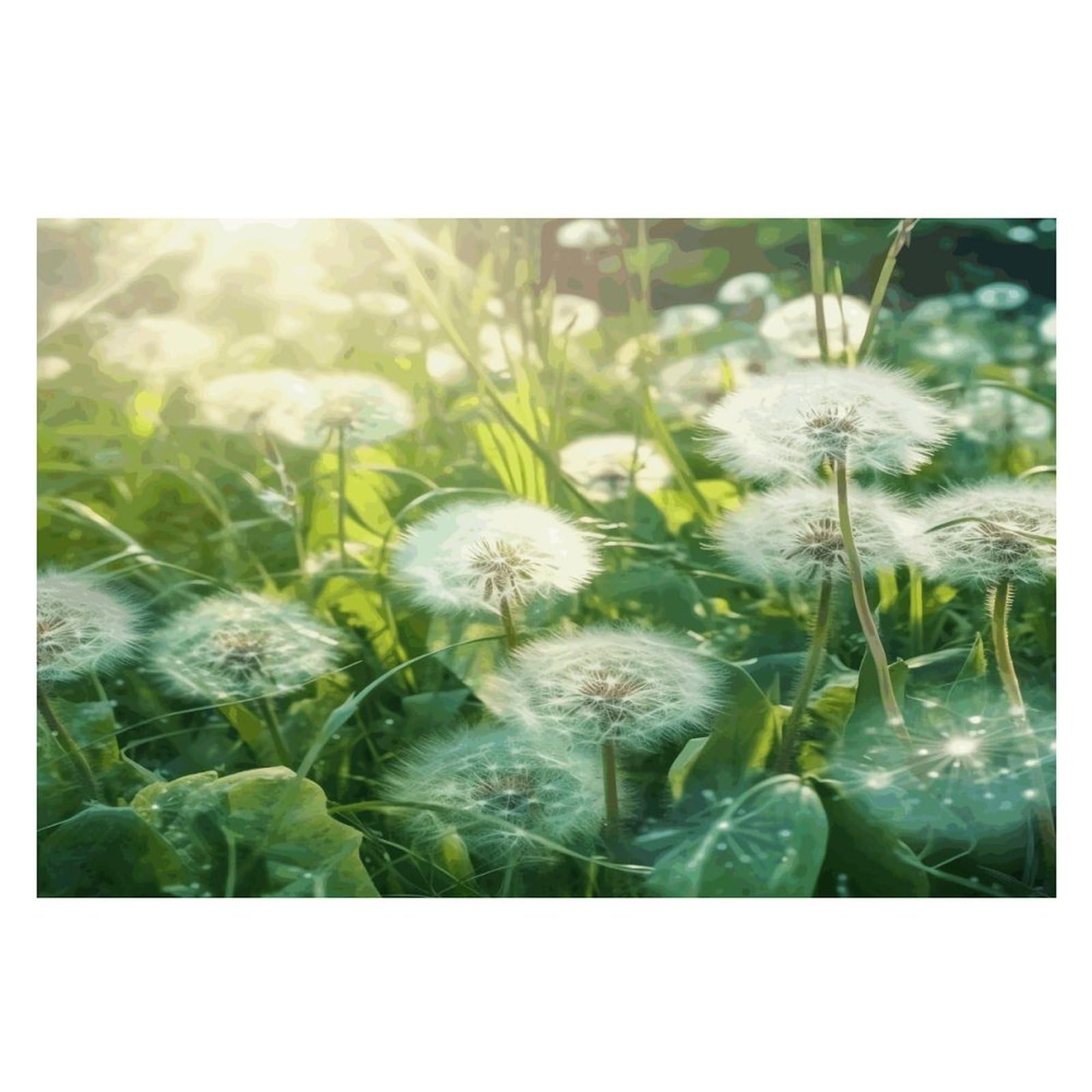 Placemats Placemats Dandelions on The Grass Placement Mats for Dining Table Place Mats Suitable for Personal Dining Tables Dinner Parties BBQ Weddings