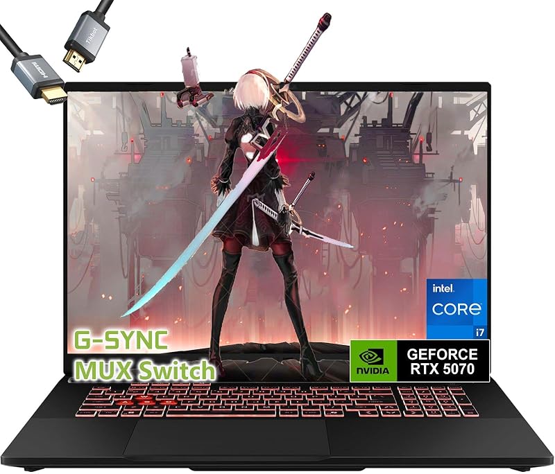 Tuf F16 Gaming Laptop RTX 5070 - Intel Core i7-14650HX -16" FHD+ G-SYNC MUX Switch -32 GB RAM| SSD de 1 TB - Teclado retroiluminado RGB - portátil Gamer PC Creator Video Editing Engineering