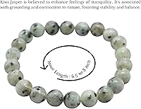 Vista 812 de Amazing Gemstone Pulsera de cristal para mujeres y hombres, pulsera de cristal curativo de protección, pulsera elástica con cuentas de piedras
