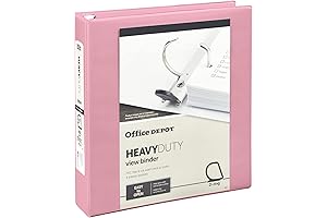 Office Depot Heavy-Duty Pink View Binder