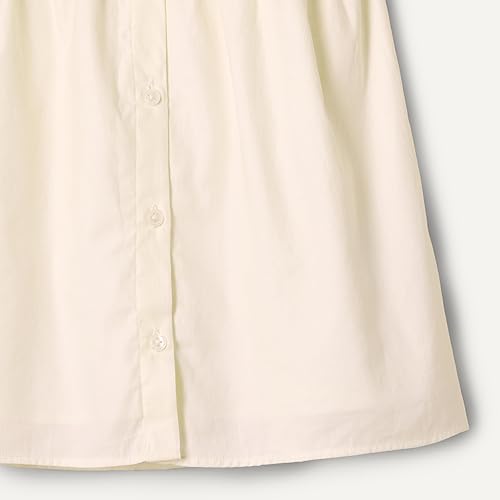 Vista 4 de Tienda Essentials Vestido de satén de algodón con cuello para bebé niña