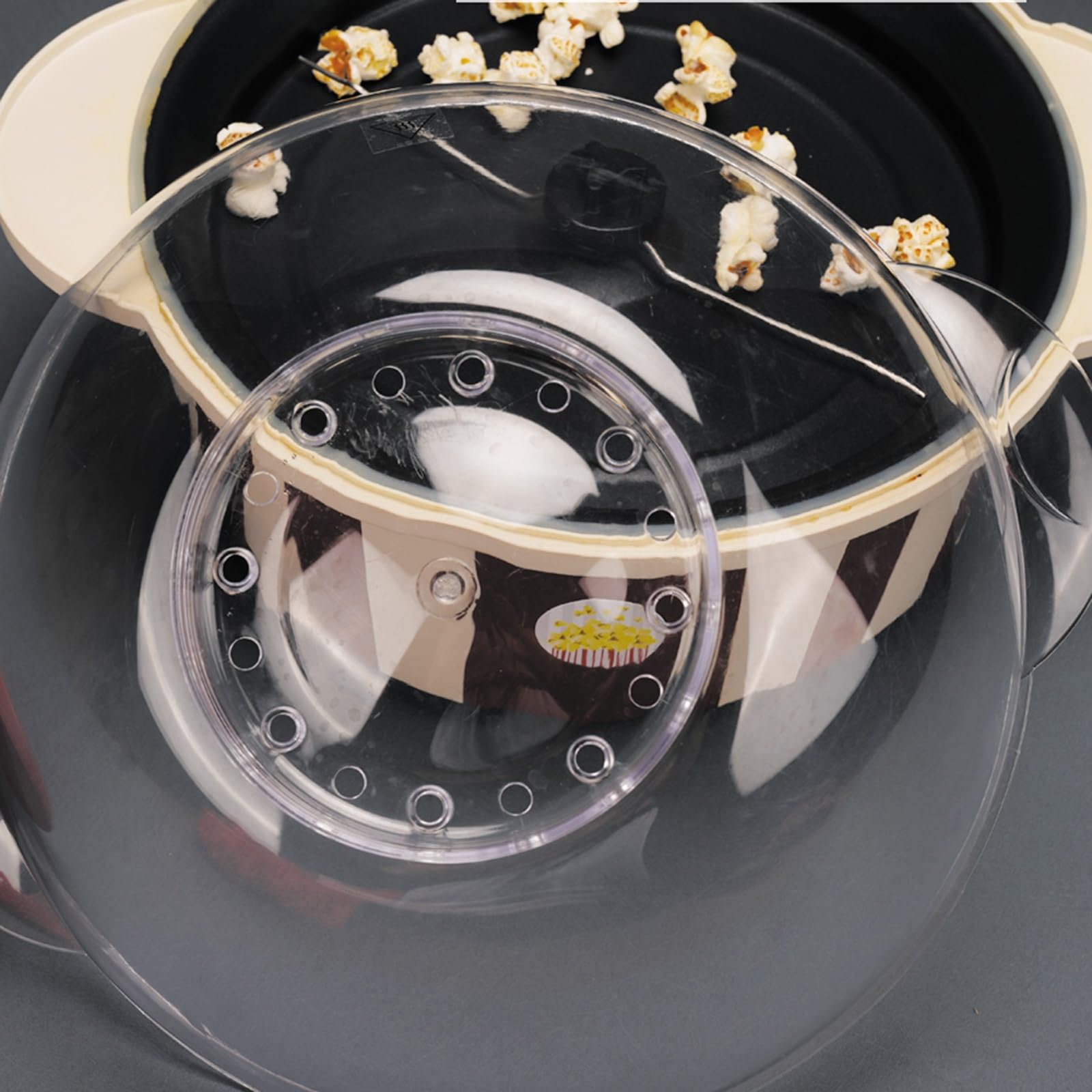 fabricant de pop-corn Machine à pop-corn électrique domestique, petite boule, entièrement automatique, Mini for enfants, peut ajouter de l'huile sucre pour un usage familial