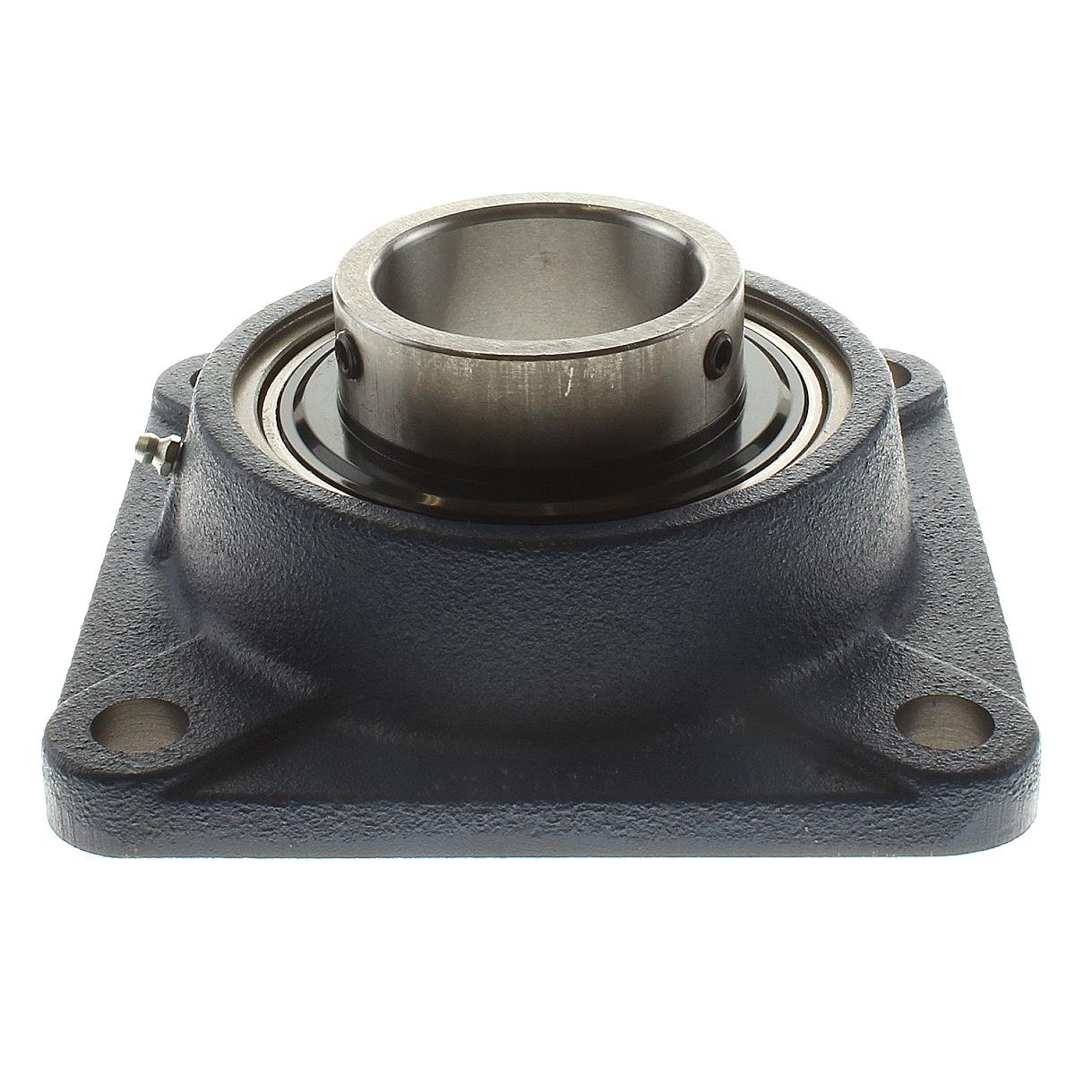 SKF FY 65 TF Ball Bearing Flange Unit, 4 Bolts, Setscrew Locking, Regreasable, Contact and Flinger Seal, Cast Iron, Metric, 65mm Bore, 149.5mm Bolt Hole Spacing Width