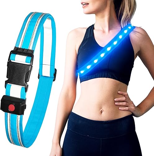 Miniatura 1 de Higo Cinturón LED para correr  Cintura reflectante iluminada para actividades nocturnas, cintura LED elástica para correr, ciclismo, senderismo,
