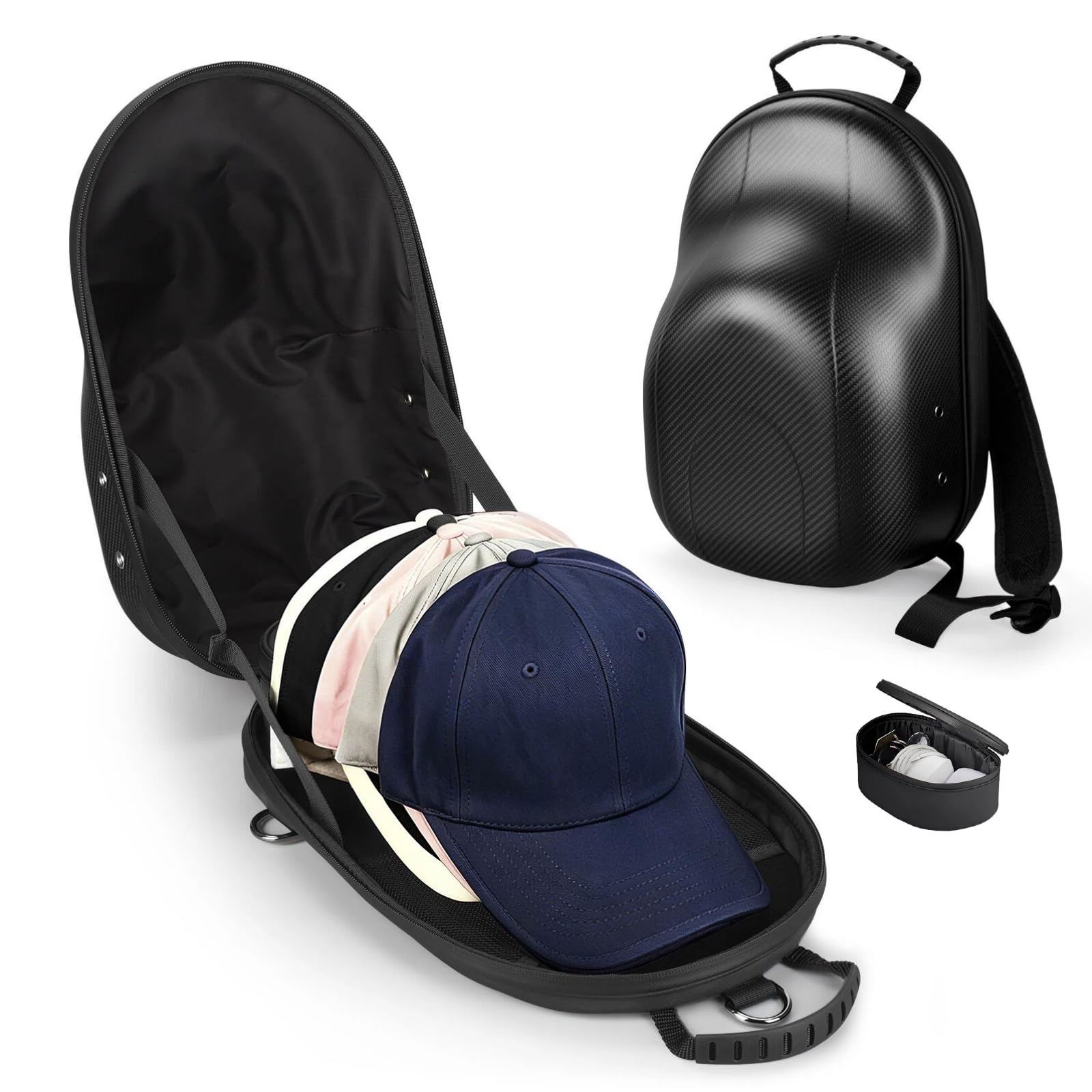 T-carbon Real Carbon Fiber Baseball Golf Cap Case for Hat Collectors